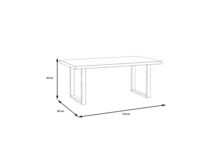 Sohvapöytä Doonisa 110 cm - Musta / Ruskea - Sohvapöytä