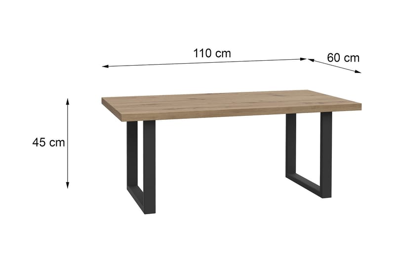 Sohvapöytä Doonisa 110 cm - Musta / Ruskea - Sohvapöytä