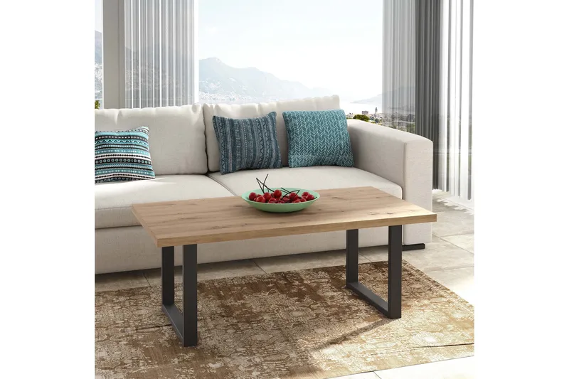 Sohvapöytä Doonisa 110 cm - Musta / Ruskea - Huonekalut - Pöytä & ruokailuryhmä - Sohvapöytä