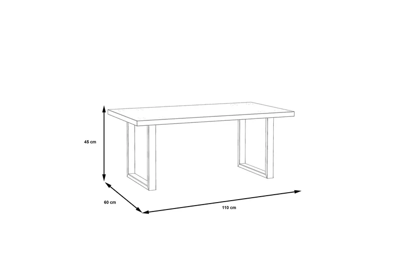 Sohvapöytä Doonisa 110 cm - Musta / Ruskea - Huonekalut - Pöytä & ruokailuryhmä - Sohvapöytä