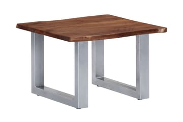 Sohvapöytä elävät reunat 60x60x40 cm akaasiapuu - Ruskea - Huonekalut - Pöytä & ruokailuryhmä - Sohvapöytä