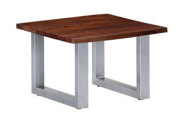 Sohvapöytä elävät reunat 60x60x40 cm akaasiapuu - Ruskea - Huonekalut - Pöytä & ruokailuryhmä - Sohvapöytä