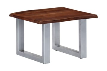 Sohvapöytä elävät reunat 60x60x40 cm akaasiapuu - Ruskea - Huonekalut - Pöytä & ruokailuryhmä - Sohvapöytä