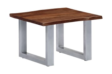 Sohvapöytä elävät reunat 60x60x40 cm akaasiapuu - Ruskea - Huonekalut - Pöytä & ruokailuryhmä - Sohvapöytä