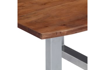 Sohvapöytä elävät reunat 60x60x40 cm akaasiapuu - Ruskea - Huonekalut - Pöytä & ruokailuryhmä - Sohvapöytä