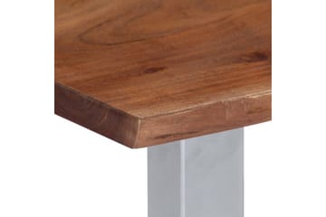 Sohvapöytä elävät reunat 60x60x40 cm akaasiapuu - Ruskea - Huonekalut - Pöytä & ruokailuryhmä - Sohvapöytä