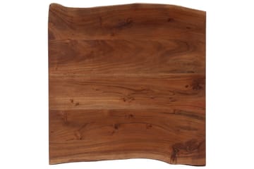 Sohvapöytä elävät reunat 60x60x40 cm akaasiapuu - Ruskea - Huonekalut - Pöytä & ruokailuryhmä - Sohvapöytä