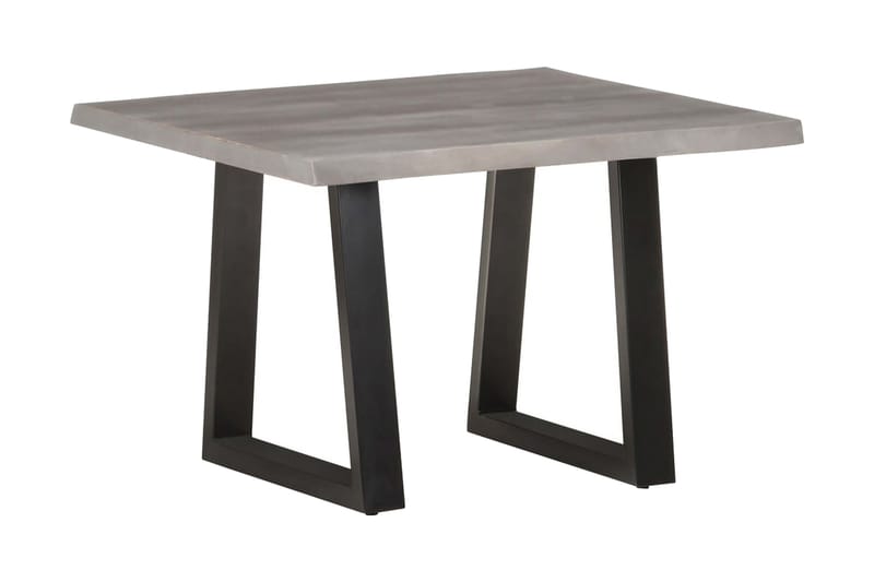 Sohvapöytä elävät reunat 60x60x40 cm täysi akaasiapuu - Harmaa - Huonekalut - Pöytä & ruokailuryhmä - Sohvapöytä