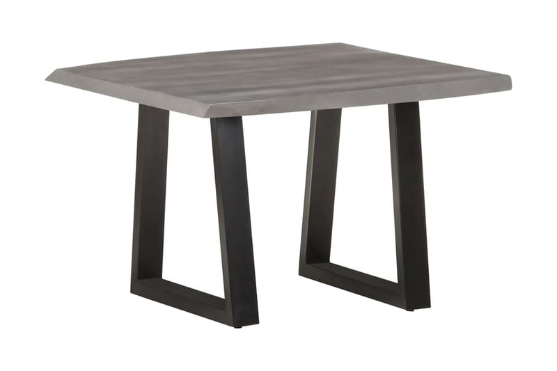 Sohvapöytä elävät reunat 60x60x40 cm täysi akaasiapuu - Harmaa - Huonekalut - Pöytä & ruokailuryhmä - Sohvapöytä