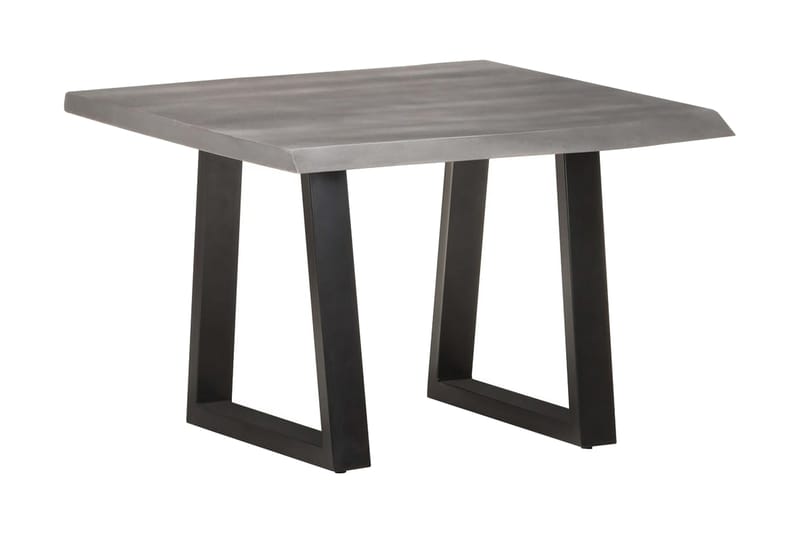 Sohvapöytä elävät reunat 60x60x40 cm täysi akaasiapuu - Harmaa - Huonekalut - Pöytä & ruokailuryhmä - Sohvapöytä
