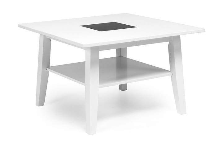 Sohvapöytä Elinore 80 cm Säilytyksellä Hylly - Valkoinen - Sohvapöytä