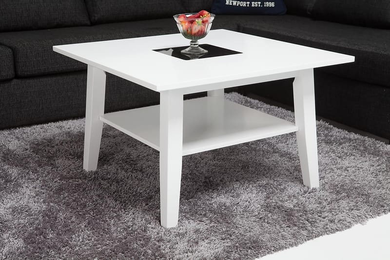 Sohvapöytä Elinore 80 cm Säilytyksellä Hylly - Valkoinen - Huonekalut - Pöytä & ruokailuryhmä - Sohvapöytä