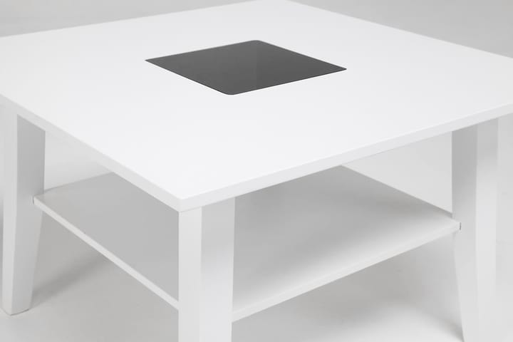 Sohvapöytä Elinore 80 cm Säilytyksellä Hylly - Valkoinen - Sohvapöytä