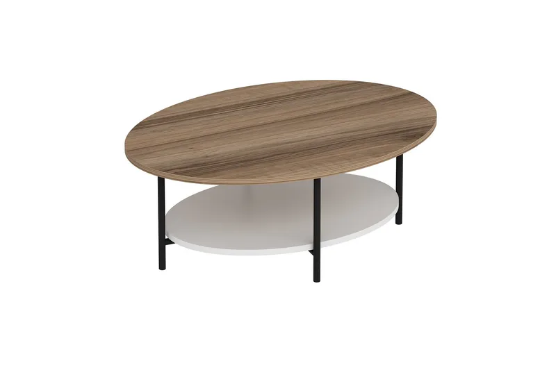 Sohvapöytä Elistia 90 cm - Tammi/Valkoinen - Huonekalut - Pöytä & ruokailuryhmä - Sohvapöytä