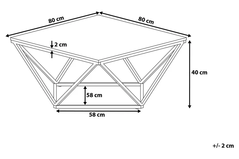 Sohvapöytä Elldrege Marmorikuvio - Musta - Huonekalut - Pöytä & ruokailuryhmä - Sohvapöytä