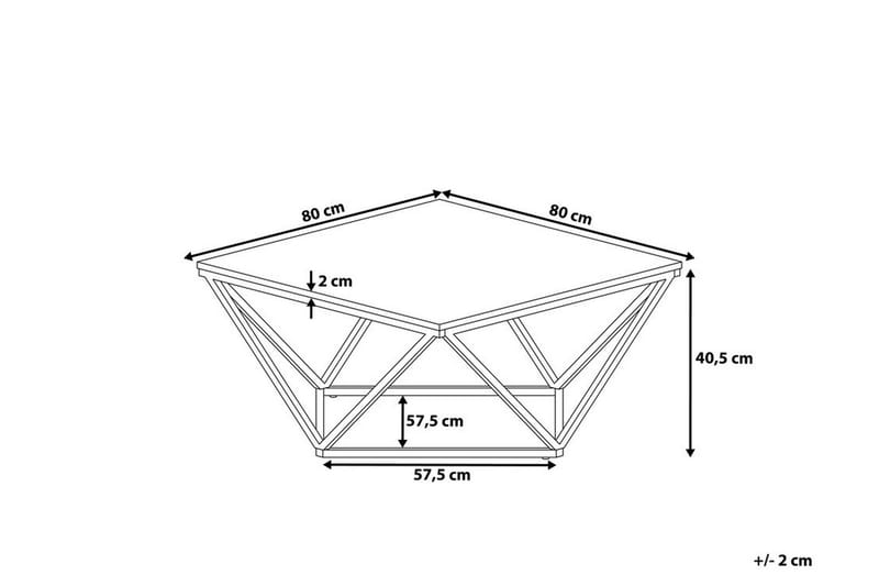 Sohvapöytä Elldrege Musta Marmorikuvio - Musta - Huonekalut - Pöytä & ruokailuryhmä - Sohvapöytä