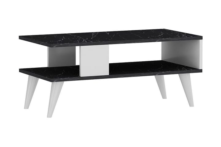 Sohvapöytä Elmvale 90x40x90 cm - Musta/Valkoinen - Sohvapöytä