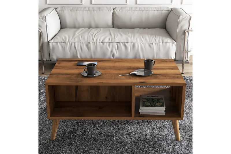 Sohvapöytä Elrasmo sohvapöytä 90x54x90 cm Ruskea, undefined