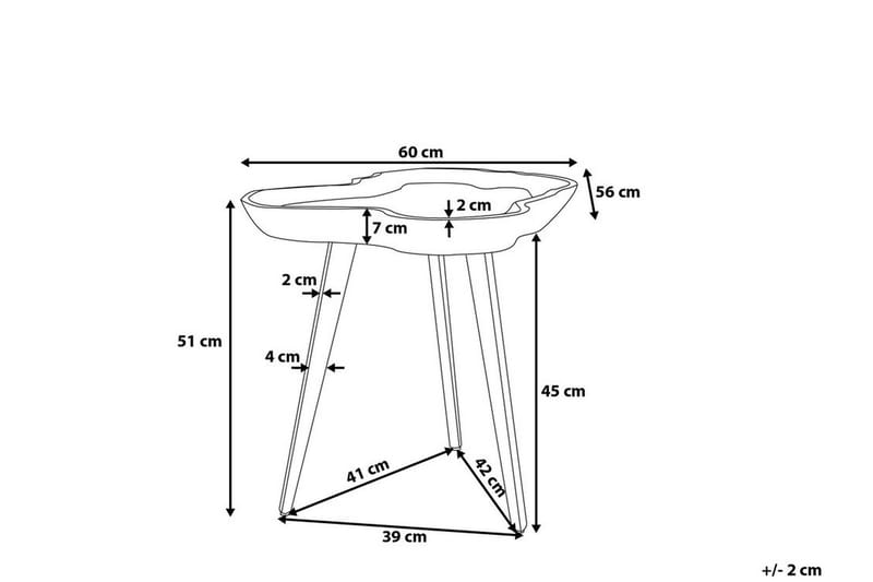 Sohvapöytä Elsa 60 cm - Puu/Luonnonväri - Huonekalut - Pöytä & ruokailuryhmä - Sohvapöytä