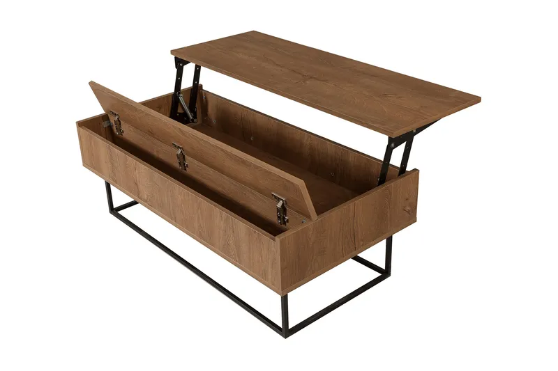 Sohvapöytä Estepa 120 cm Säilytyksellä Rum - Tummanruskea/Musta - Huonekalut - Pöytä & ruokailuryhmä - Sohvapöytä