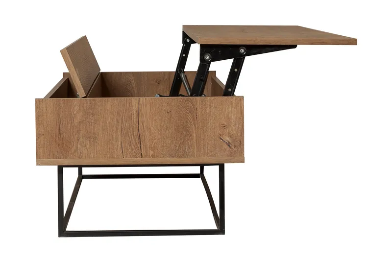 Sohvapöytä Estepa 120 cm Säilytyksellä Rum - Tummanruskea/Musta - Huonekalut - Pöytä & ruokailuryhmä - Sohvapöytä