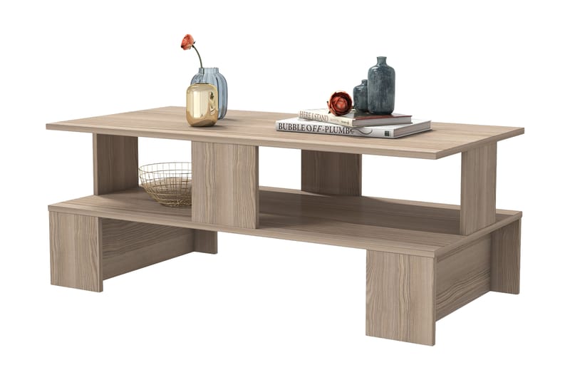 Sohvapöytä Evansa 120 cm - Luonnonväri/Tummanruskea - Huonekalut - Pöytä & ruokailuryhmä - Sohvapöytä