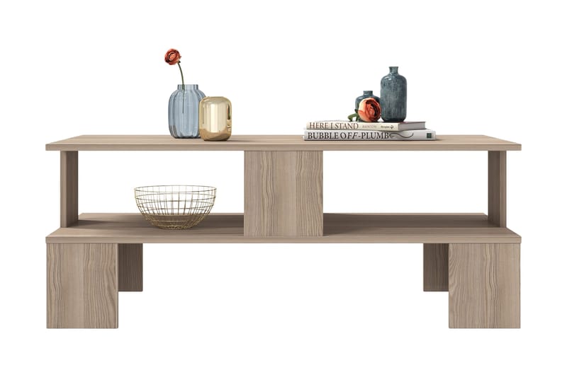 Sohvapöytä Evansa 120 cm - Luonnonväri/Tummanruskea - Huonekalut - Pöytä & ruokailuryhmä - Sohvapöytä