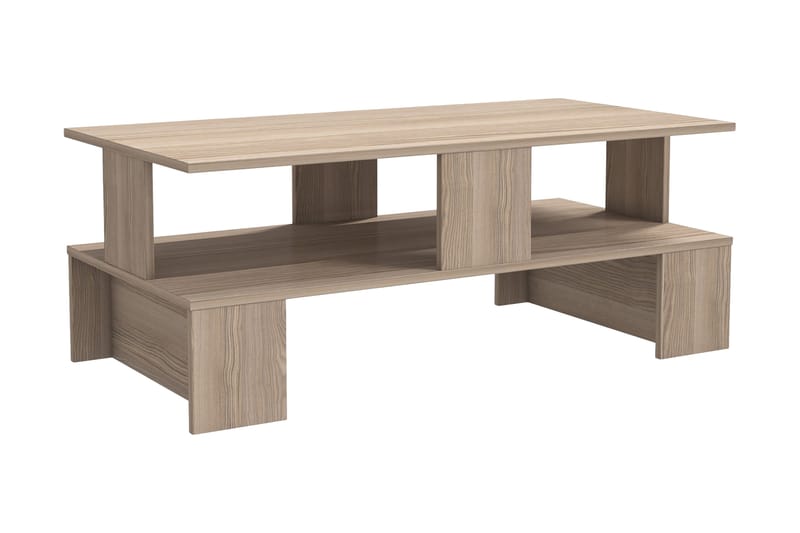 Sohvapöytä Evansa 120 cm, Luonnonväri/Tummanruskea