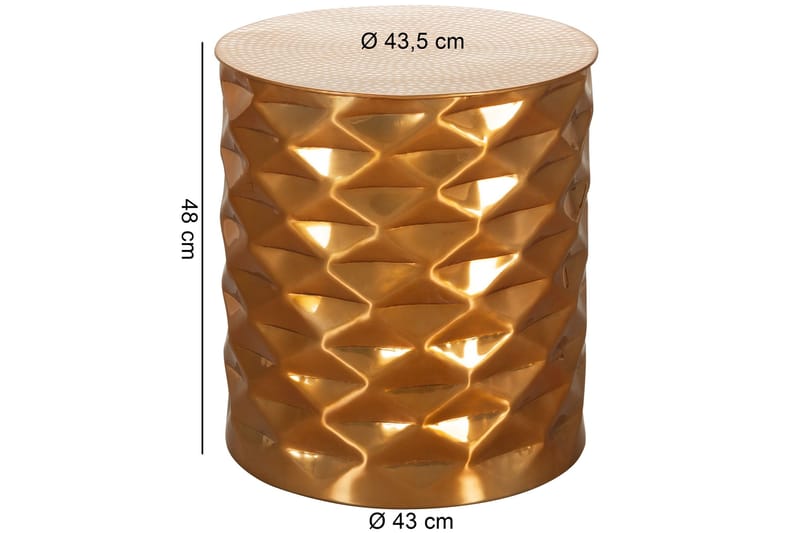 Sohvapöytä Fetterdale 44 cm Pyöreä - Kulta - Huonekalut - Pöytä & ruokailuryhmä - Sohvapöytä