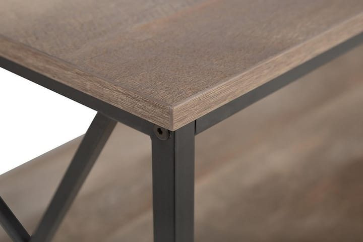 Sohvapöytä Forrieres 120 cm Säilytyksellä Hylly - Tummanruskea/Musta - Sohvapöytä