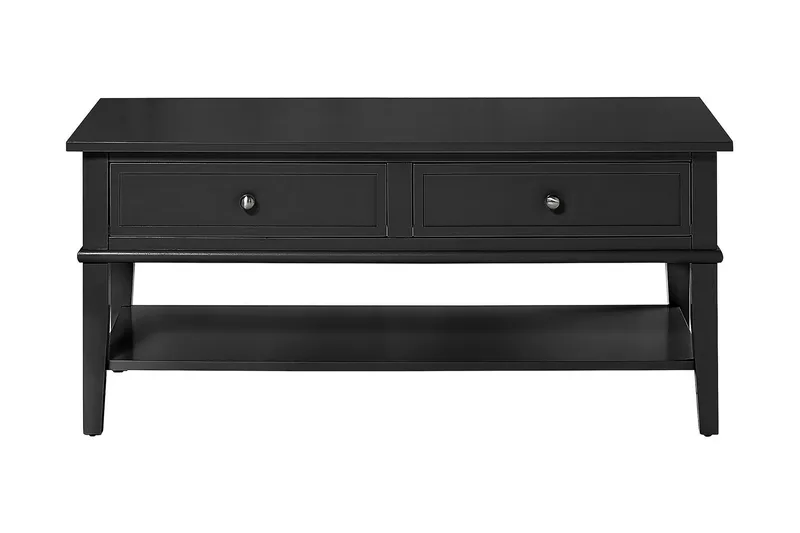 Sohvapöytä Franklin 105 cm Säilytys Hylly+2 laatikkoa Musta, Dorel Home