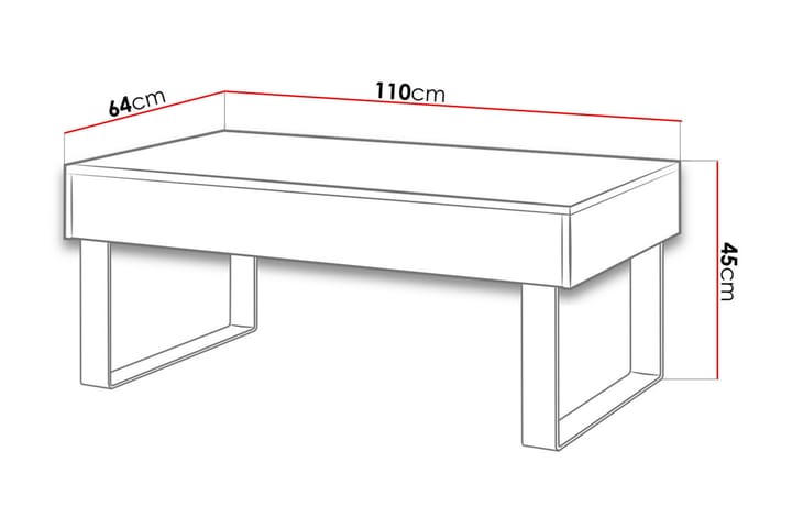 Sohvapöytä Frick 110 cm - Ruskea/Beige - Sohvapöytä