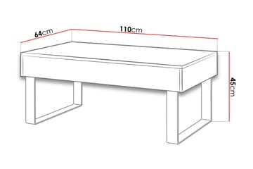 Sohvapöytä Frick 110 cm - Valkoinen - Huonekalut - Pöytä & ruokailuryhmä - Sohvapöytä