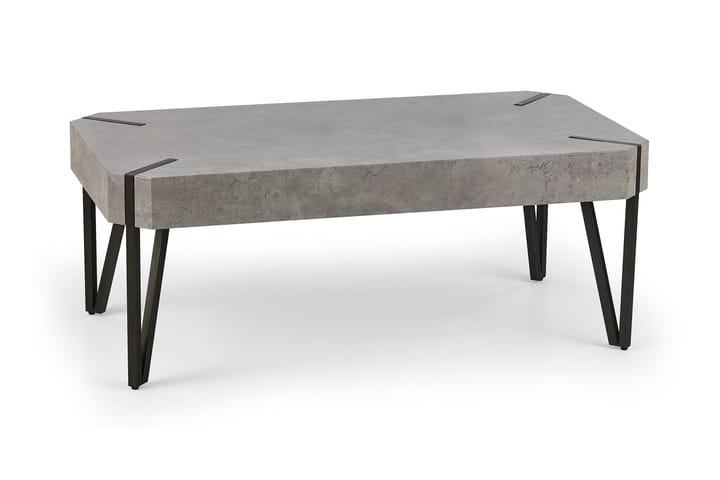 Sohvapöytä Fullmore 110 cm Säilytyksellä Hylly - Harmaa/Musta - Sohvapöytä