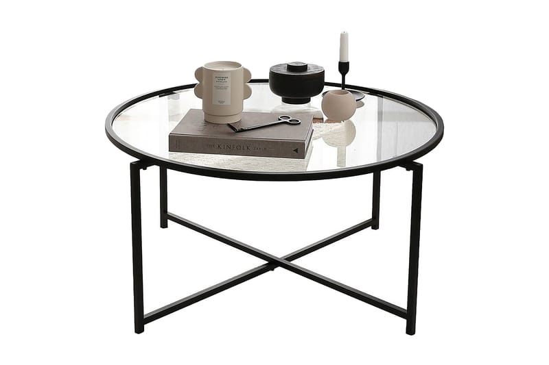 Sohvapöytä Fyste 83 cm Pyöreä - Musta - Huonekalut - Pöytä & ruokailuryhmä - Sohvapöytä