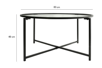 Sohvapöytä Fyste 83 cm Pyöreä - Musta - Huonekalut - Pöytä & ruokailuryhmä - Sohvapöytä
