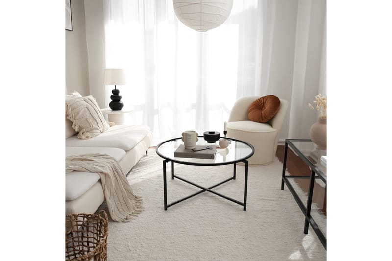 Sohvapöytä Fyste 83 cm Pyöreä - Musta - Huonekalut - Pöytä & ruokailuryhmä - Sohvapöytä