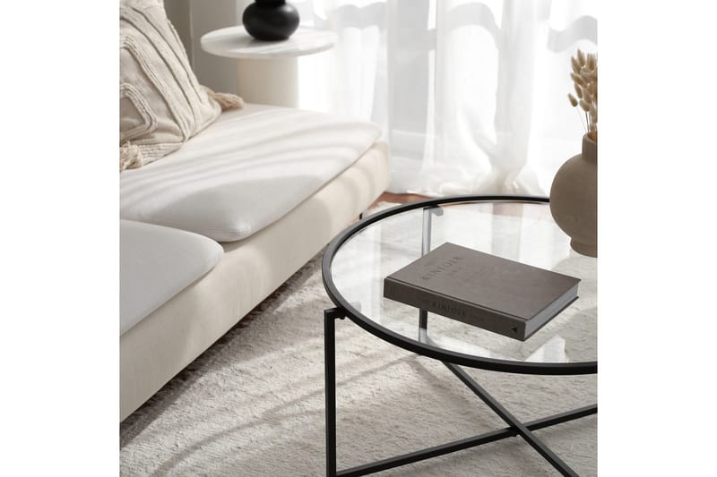 Sohvapöytä Fyste 83 cm Pyöreä - Musta - Huonekalut - Pöytä & ruokailuryhmä - Sohvapöytä