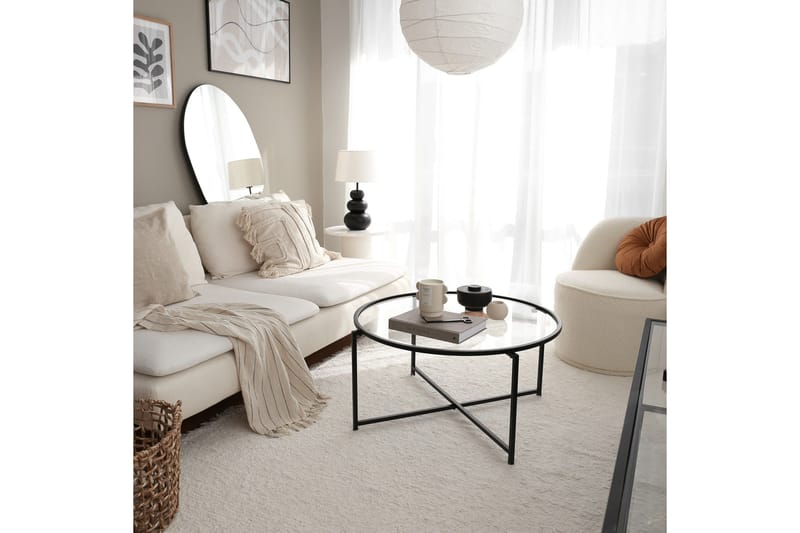 Sohvapöytä Fyste 83 cm Pyöreä - Musta - Huonekalut - Pöytä & ruokailuryhmä - Sohvapöytä