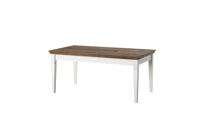 Sohvapöytä Getafez 110 cm - Valkoinen/Luonnonväri - Sohvapöytä