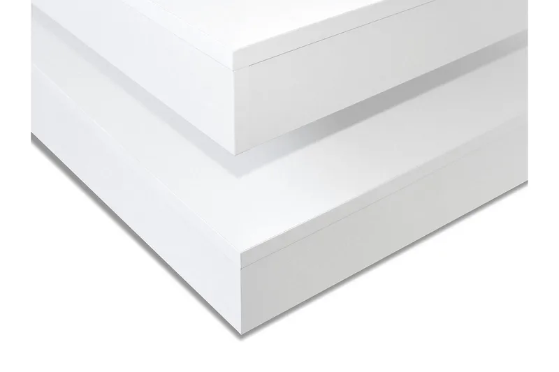 Sohvapöytä Gornji 70 cm Pyörivä Säilytyksellä Hylly - Valkoinen - Huonekalut - Pöytä & ruokailuryhmä - Sohvapöytä