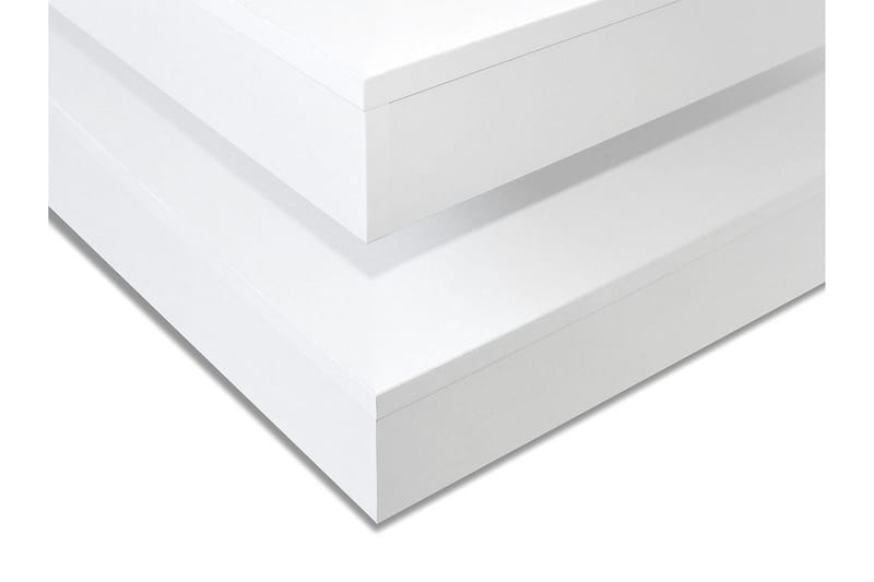 Sohvapöytä Gornji 70 cm Pyörivä Säilytyksellä Hylly - Valkoinen - Huonekalut - Pöytä & ruokailuryhmä - Sohvapöytä