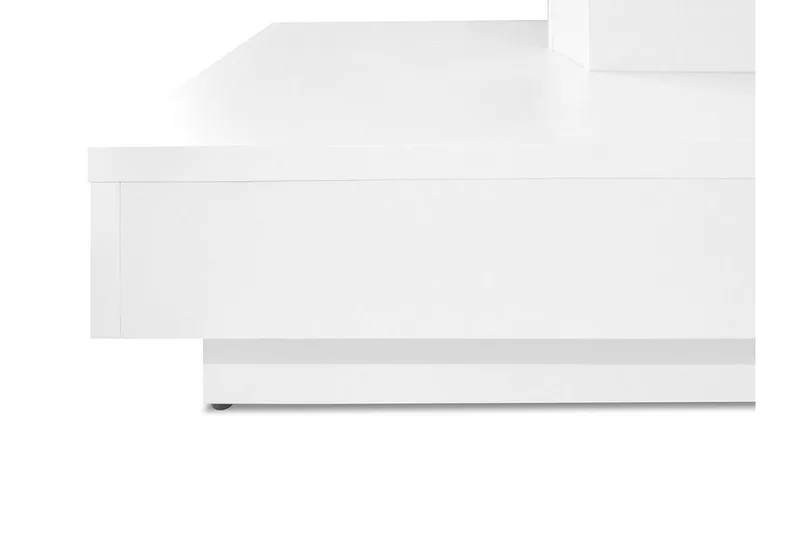 Sohvapöytä Gornji 70 cm Pyörivä Säilytyksellä Hylly - Valkoinen - Huonekalut - Pöytä & ruokailuryhmä - Sohvapöytä