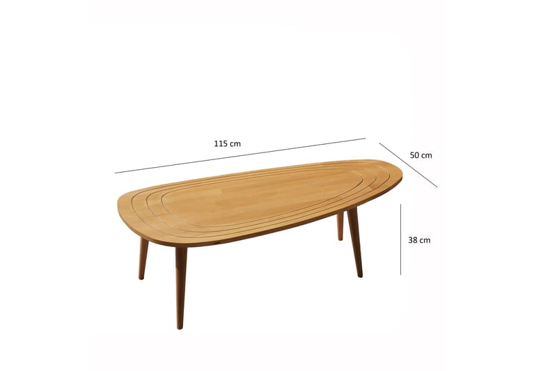 Sohvapöytä Gozoa 115 cm - Tiikki - Huonekalut - Pöytä & ruokailuryhmä - Sohvapöytä