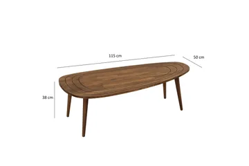 Sohvapöytä Gozoa 115 cm - Pähkinä - Huonekalut - Pöytä & ruokailuryhmä - Sohvapöytä