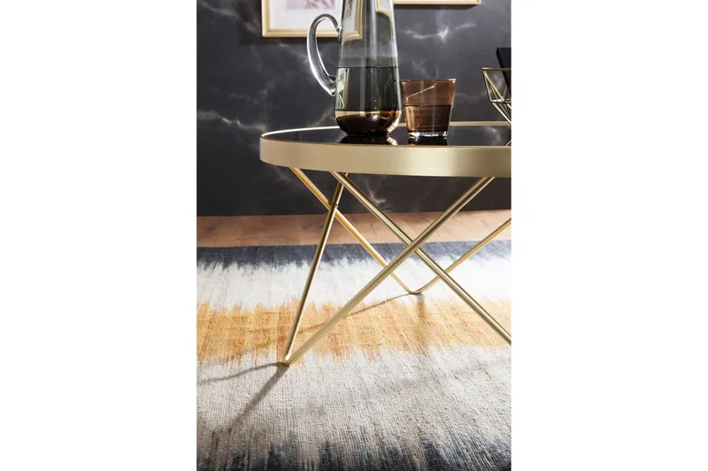 Sohvapöytä Grausam 82 cm Pyöreä - Musta/Kulta - Huonekalut - Pöytä & ruokailuryhmä - Sohvapöytä