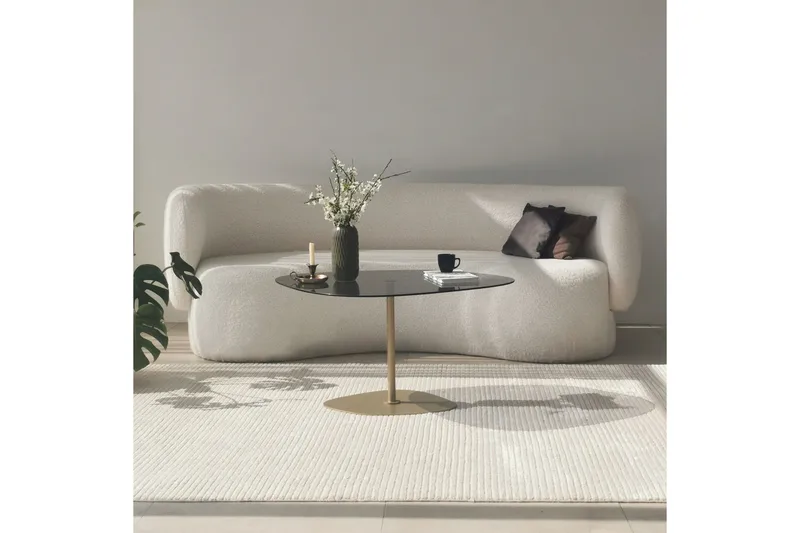 Sohvapöytä Greevston 85 cm - Harmaa/Kulta - Huonekalut - Pöytä & ruokailuryhmä - Sohvapöytä