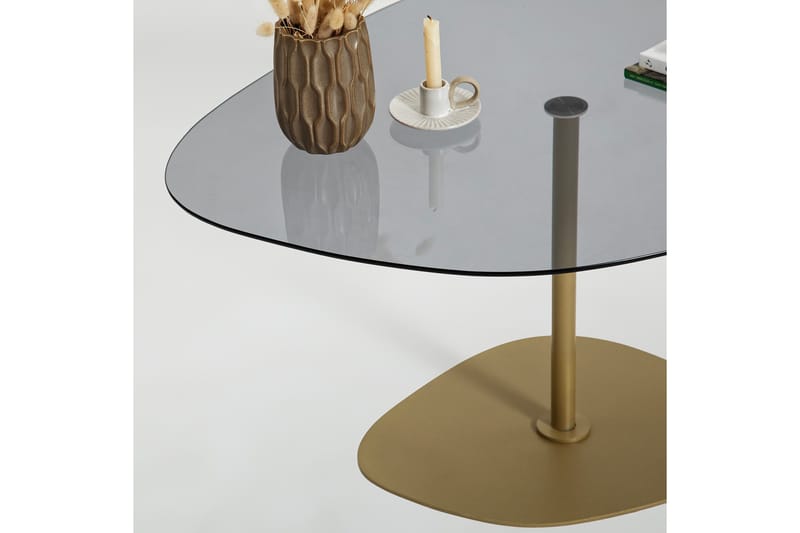 Sohvapöytä Greevston 85 cm - Harmaa/Kulta - Huonekalut - Pöytä & ruokailuryhmä - Sohvapöytä