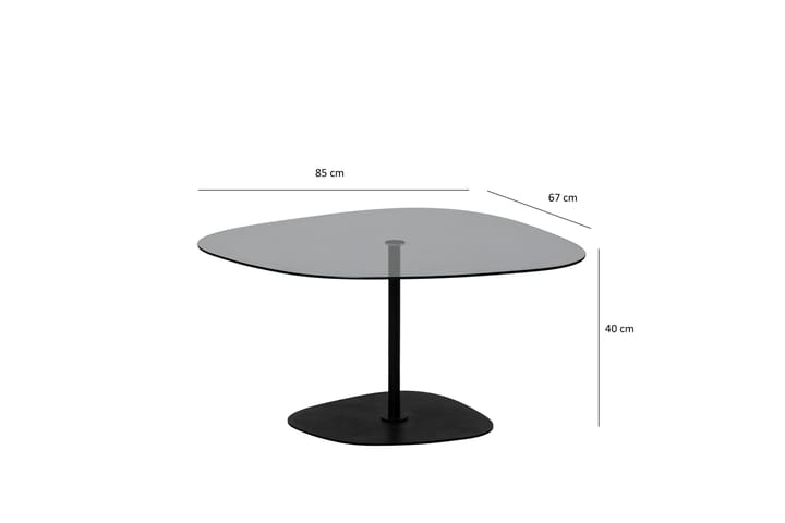 Sohvapöytä Greevston 85 cm - Harmaa/Musta - Sohvapöytä