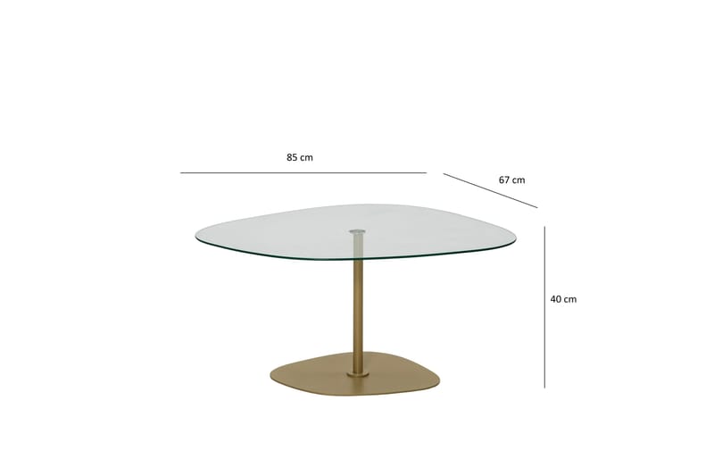Sohvapöytä Greevston 85 cm - Kulta - Huonekalut - Pöyt�ä & ruokailuryhmä - Sohvapöytä